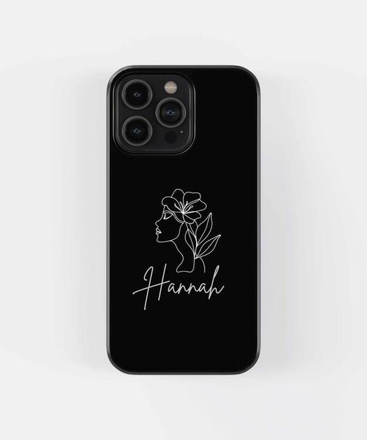 Custom Name Line Art Glass Case