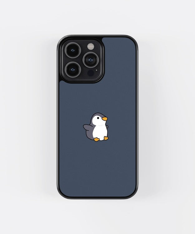 Cute Penguin Glass Case