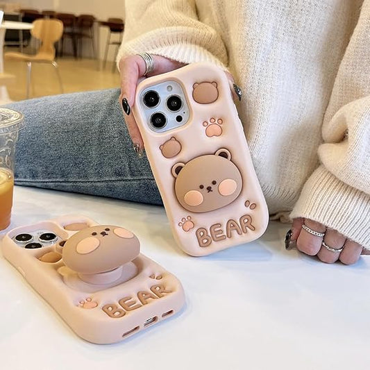 Cute Teddy Bear Soft Silicone Case