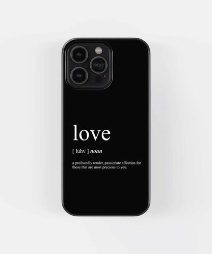 Love Meaning Glass Case