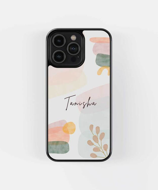 Color Custom Name Art Glass Case