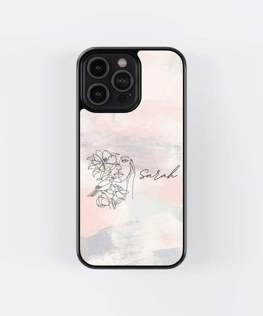 Beautiful Name Custom Illustration Glass Case