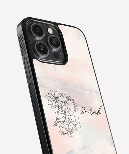 Beautiful Name Custom Illustration Glass Case