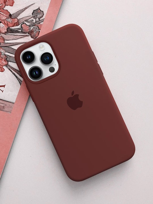 Solid Brown Silicone Case