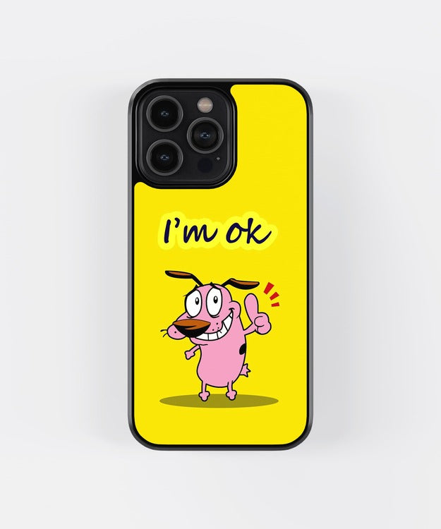 I'm Ok Dog Glass Case
