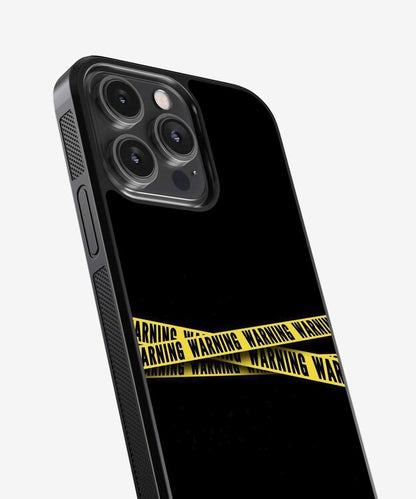 Warning Yellow Glass Case