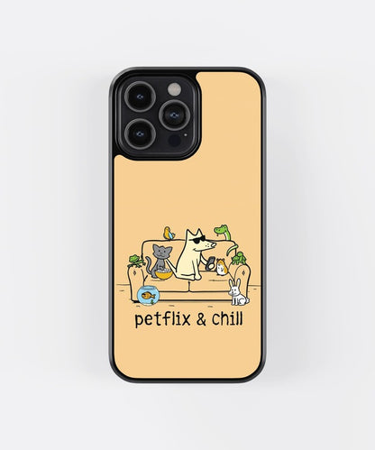 Petflix And Chill Dog Glass Case