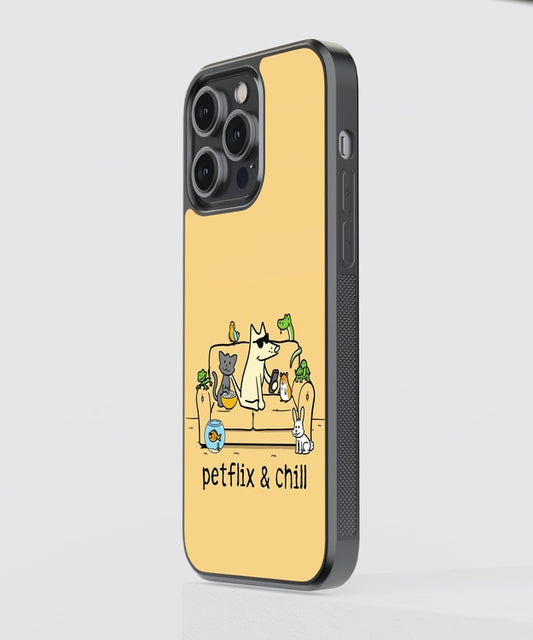 Petflix And Chill Dog Glass Case