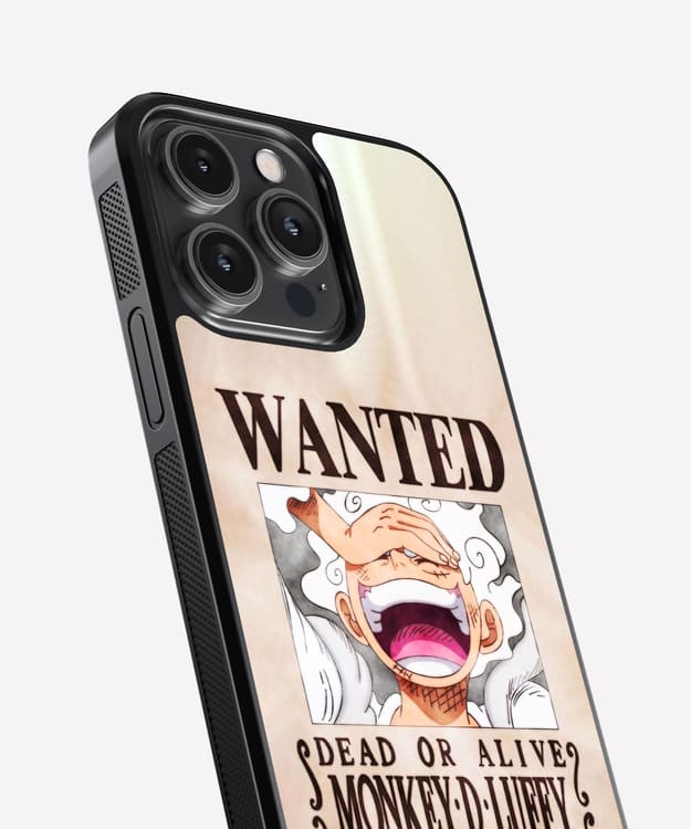 Wanted Luffy Anime Glass Case