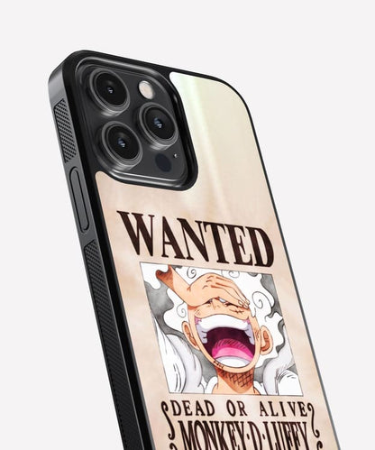 Wanted Luffy Anime Glass Case