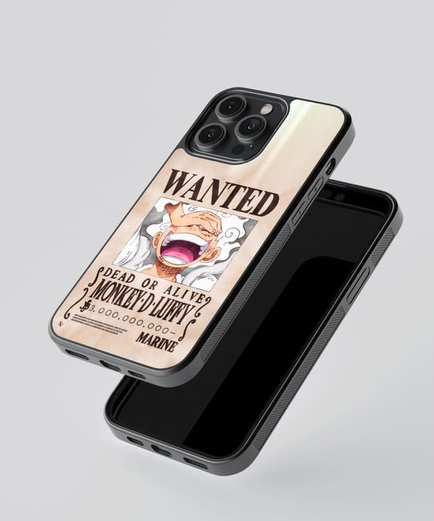 Wanted Luffy Anime Glass Case