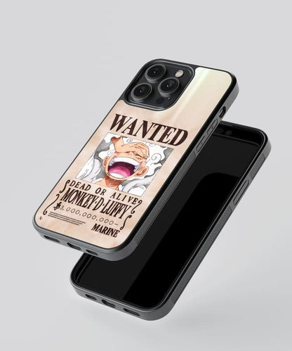 Wanted Luffy Anime Glass Case