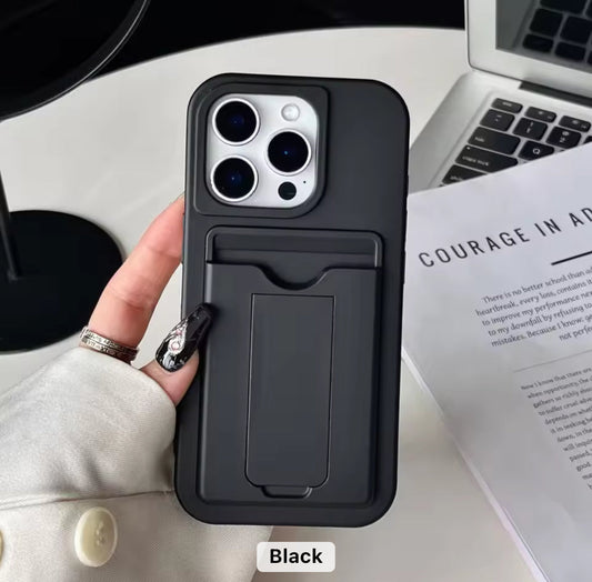 iPhone 3 in 1 Wallet and Stand Matte Finish Case