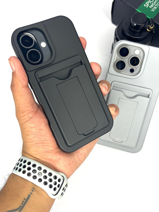 iPhone 3 in 1 Wallet and Stand Matte Finish Case