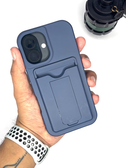 iPhone 3 in 1 Wallet and Stand Matte Finish Case