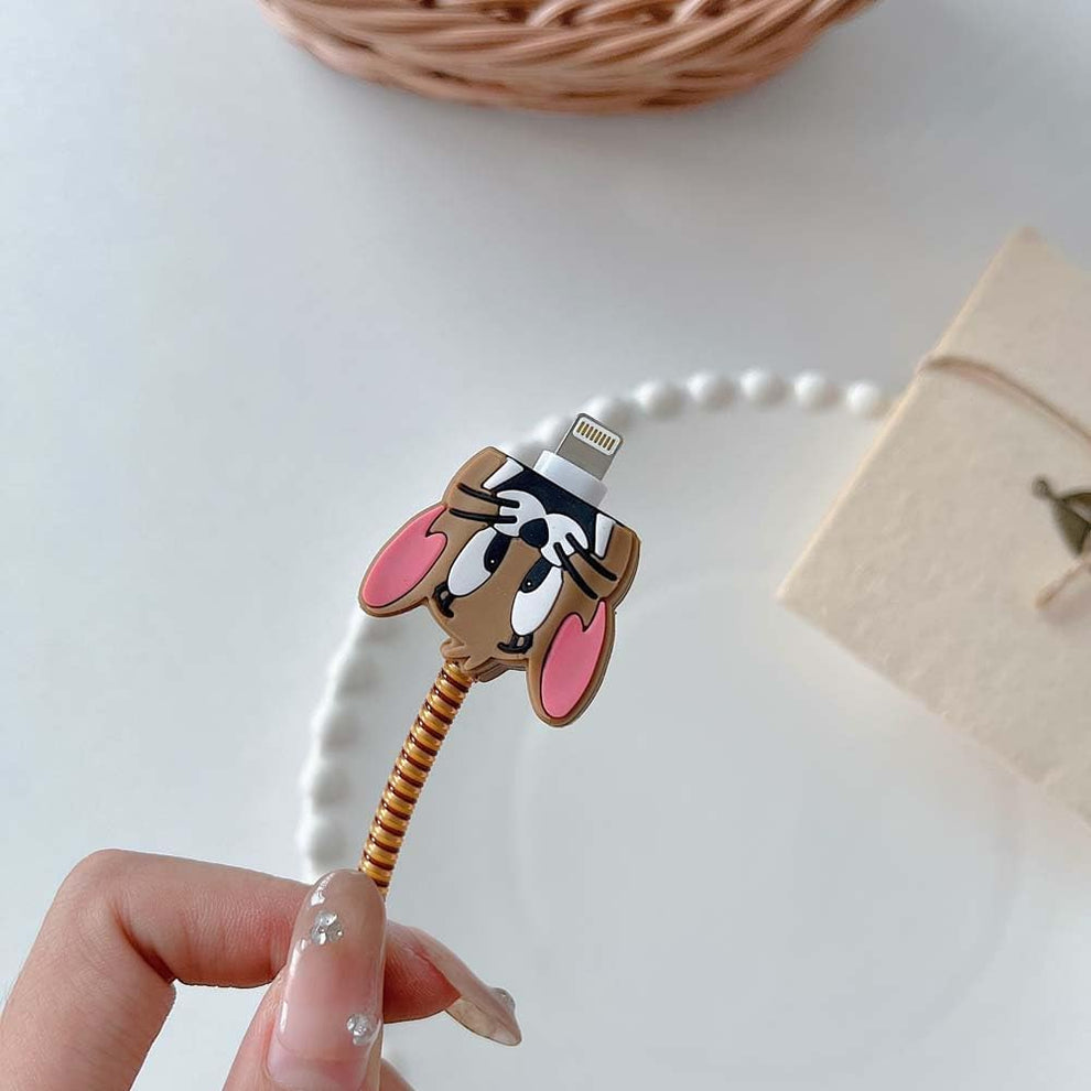 iPhone Charger Case Cover - Tom & Jerry - 4 Piece Set (With Wire Protector)