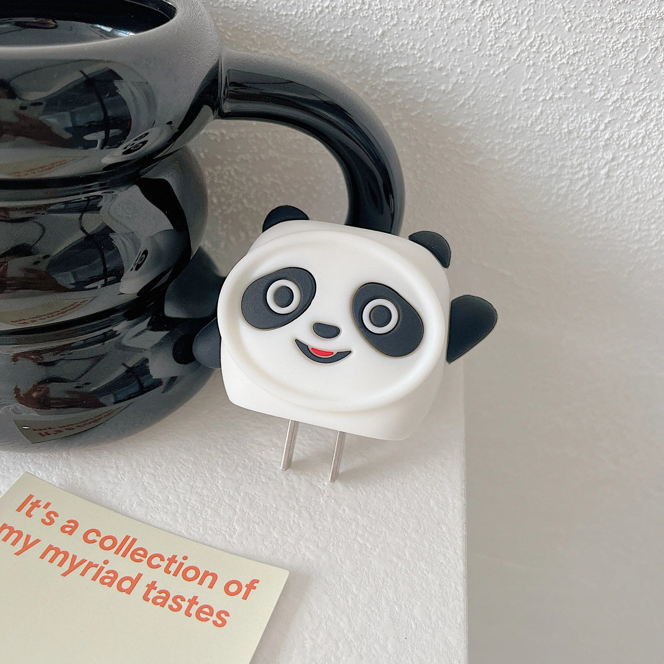 iPhone Charger Case Cover - Panda - 4 Piece Set (With Wire Protector)