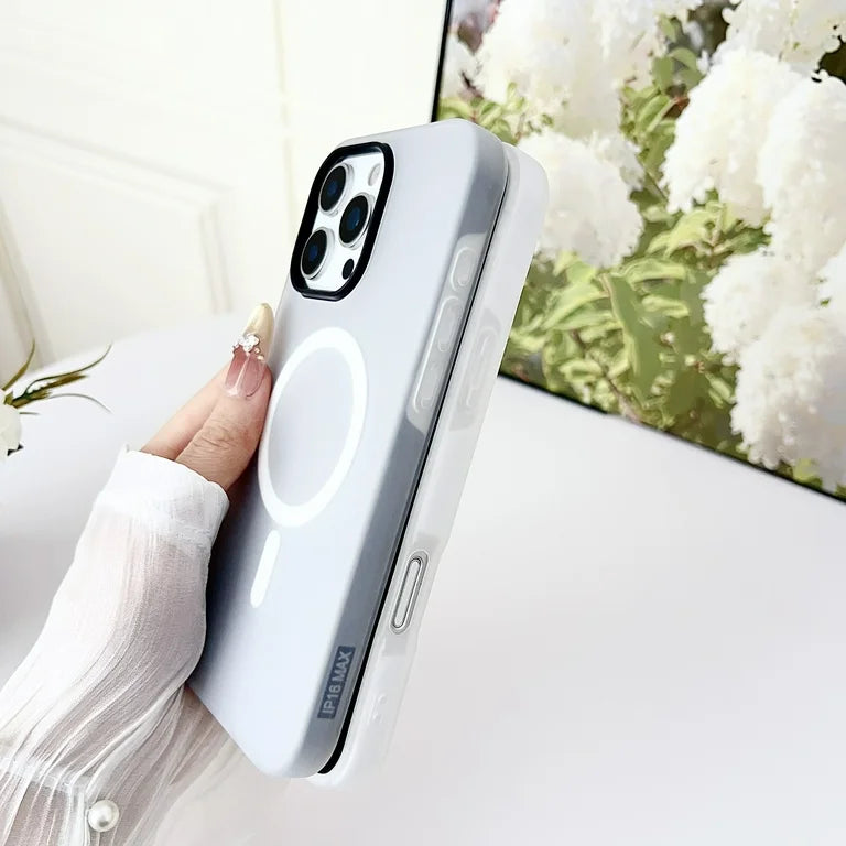 Shockproof Candy Color MagSafe Case (White)