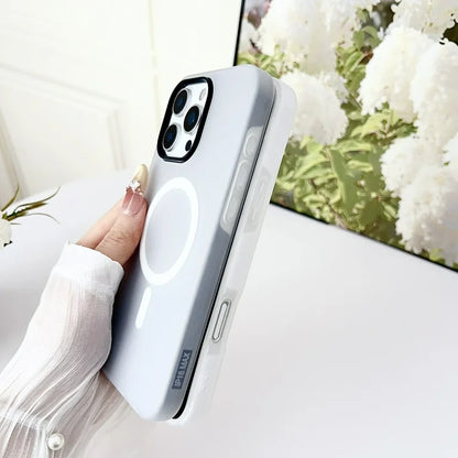 Shockproof Candy Color MagSafe Case (White)