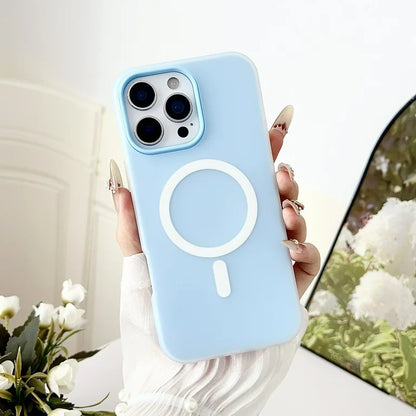 Shockproof Candy Color MagSafe Case (Blue)