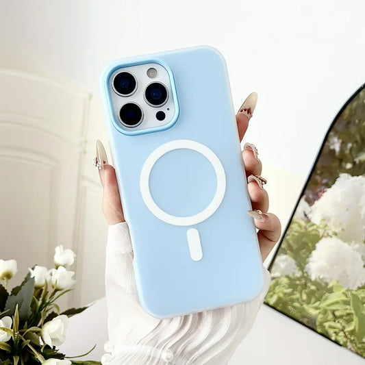 Shockproof Candy Color MagSafe Case (Blue)