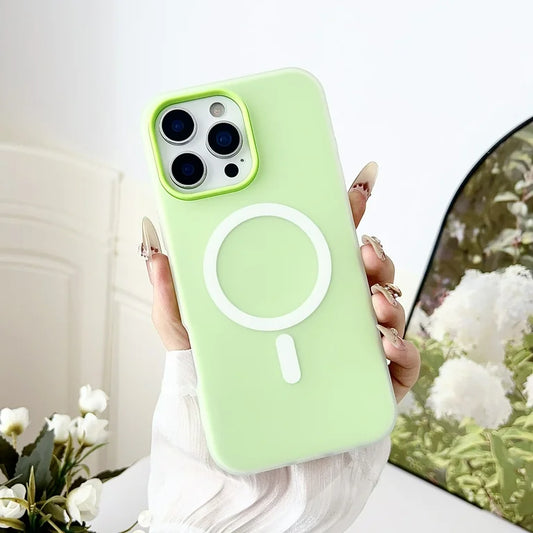 Shockproof Candy Color MagSafe Case (Green)