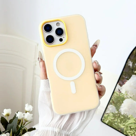 Shockproof Candy Color MagSafe Case (Yellow)