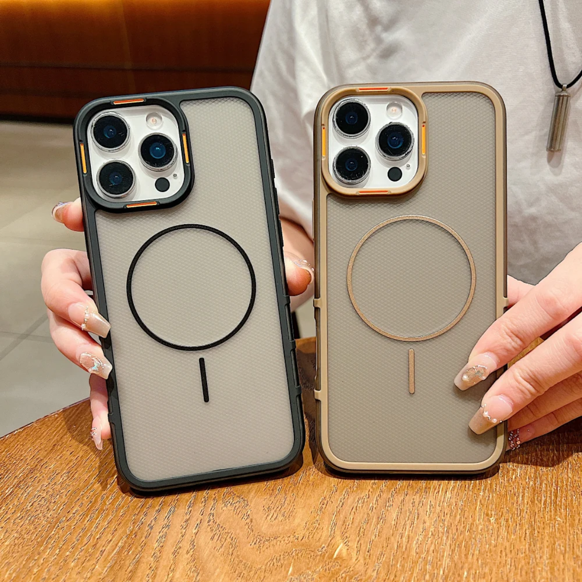 New Style Grid Pattern Magnetic Phone Case