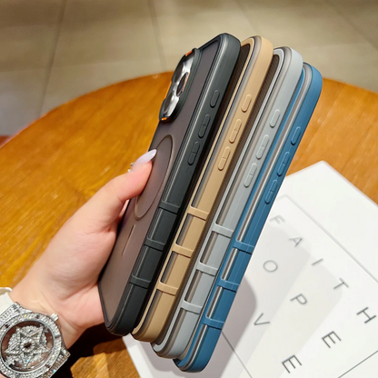 New Style Grid Pattern Magnetic Phone Case