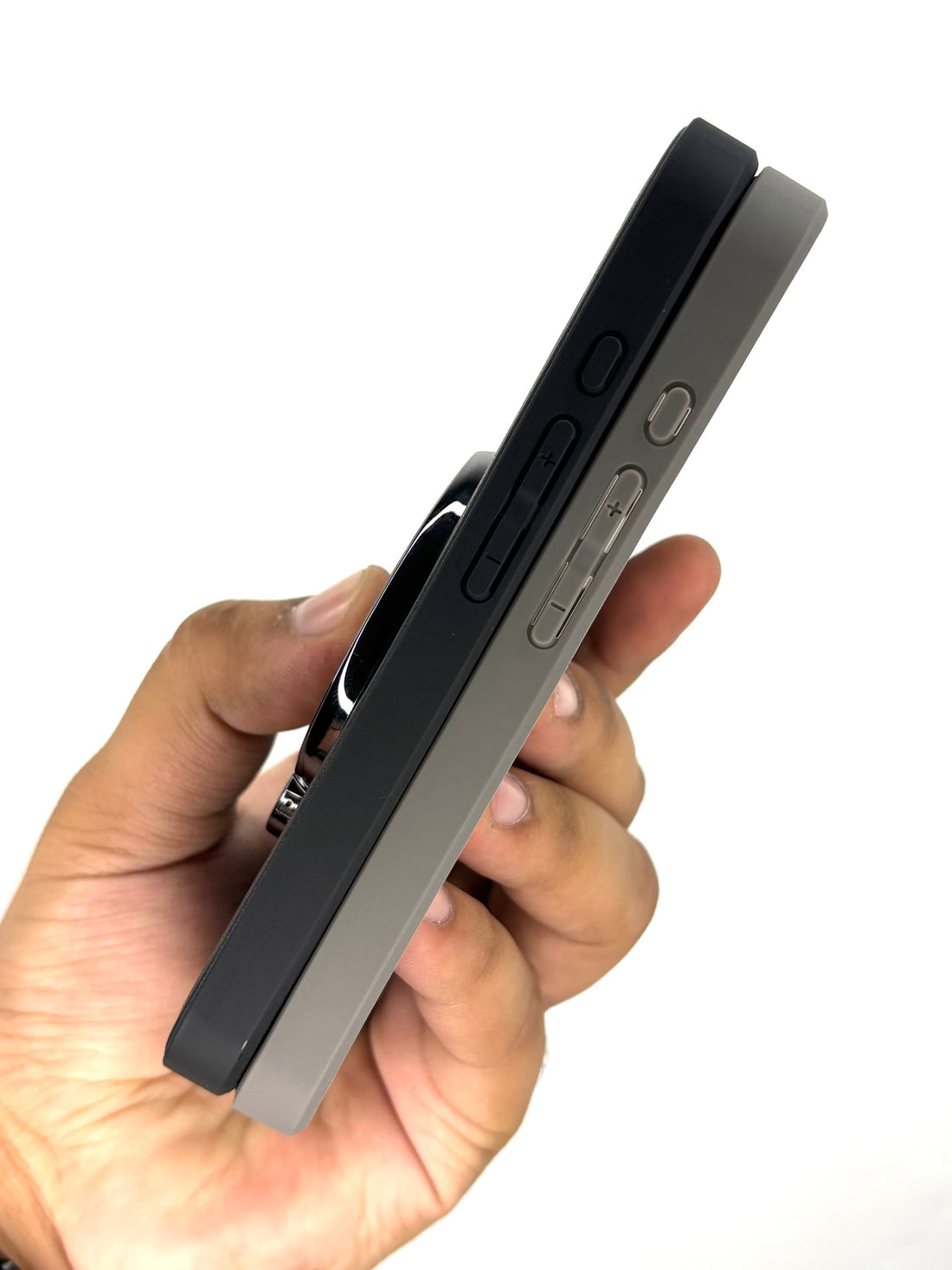 Premium Leather iPhone Case With Spinner Wheel Stand | MagSafe Compatible