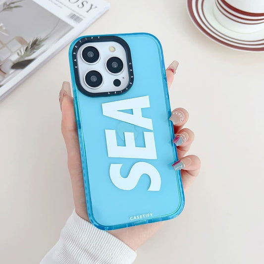 Neon Blue Sea Silicon Case