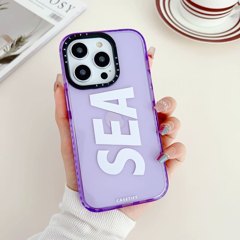 Neon Lavender Sea Silicon Case