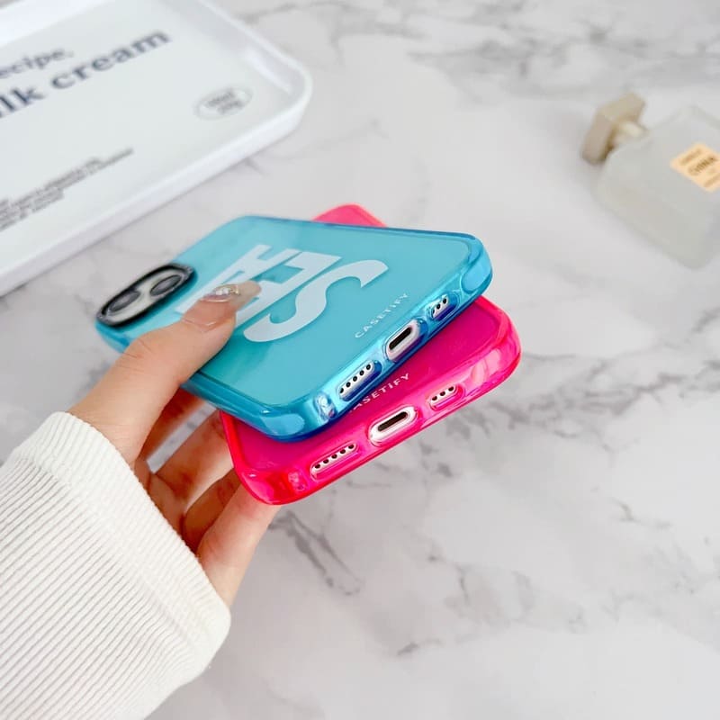 Neon Pink Sea Silicon Case