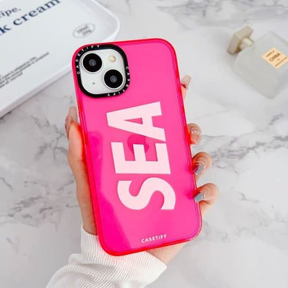 Neon Pink Sea Silicon Case