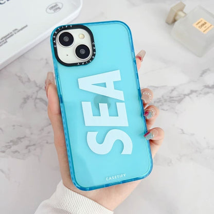 Neon Blue Sea Silicon Case