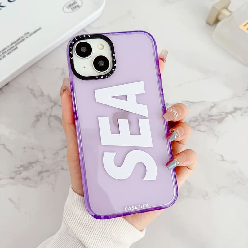 Neon Lavender Sea Silicon Case