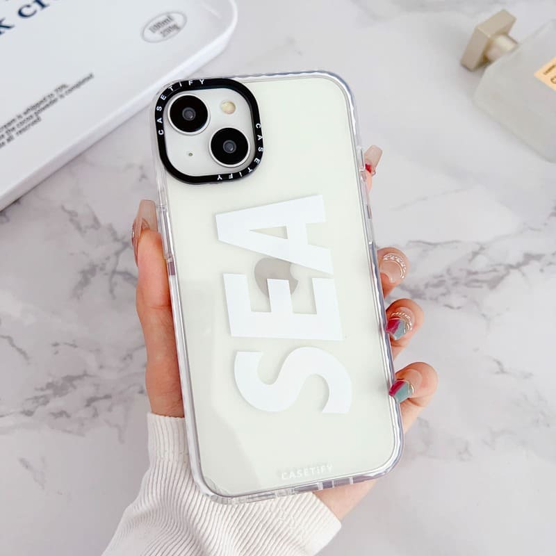 Neon White Sea Silicon Case