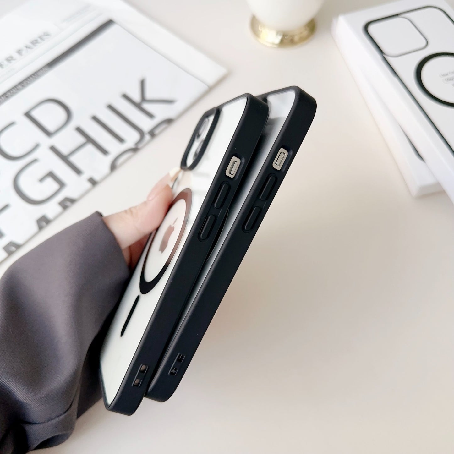 Black Transparent  MagSafe Case