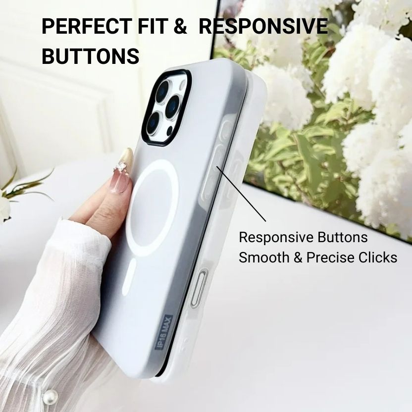 Shockproof Candy Color MagSafe Case (Black)