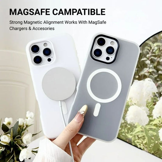 Shockproof Candy Color MagSafe Case (Black)