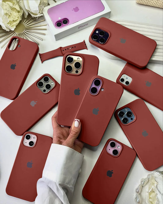 Solid Brown Silicone Case