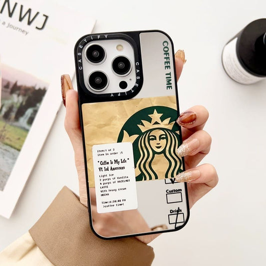 Starbucks Coffee Time Reflective Mirror Case