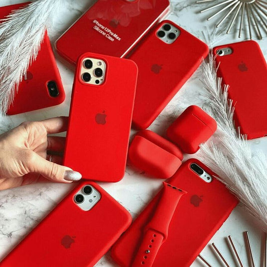Solid Red Silicone Case