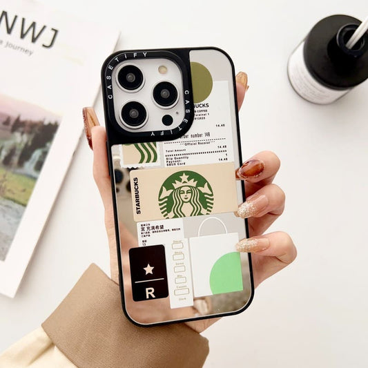 Starbucks Poster Reflective Mirror Case